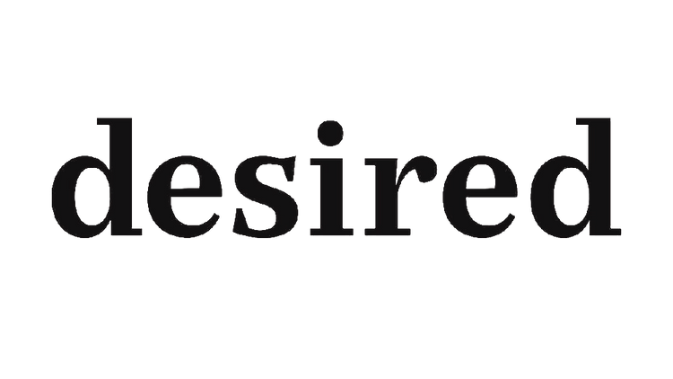 Text logo der desired Marke